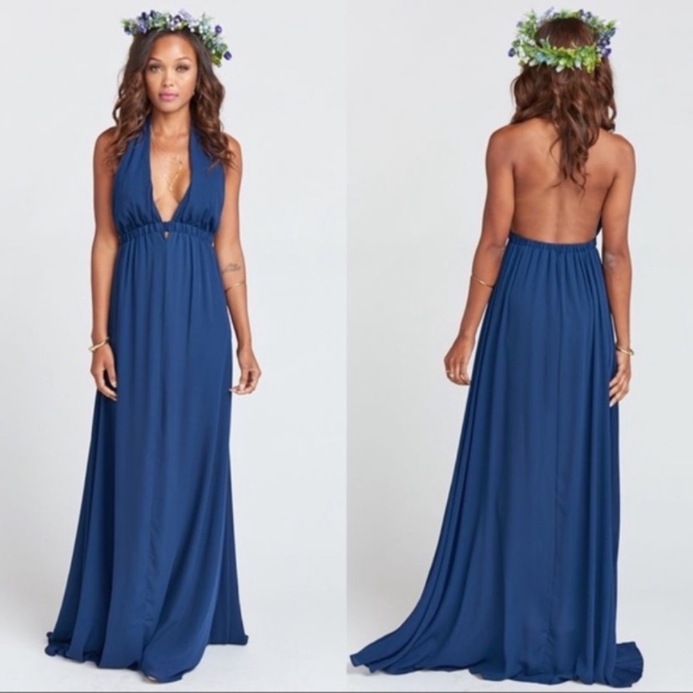 Luna Halter Dress - Rich Navy - Show Me Your MuMu